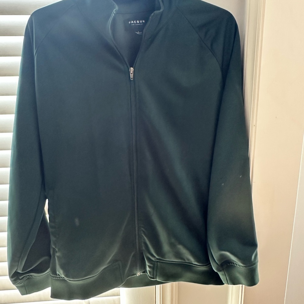 PacSun Green Lightweight Shirt Jacket Minimalist Design